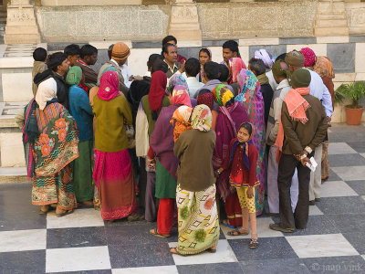 Colourful visitors of City Palace