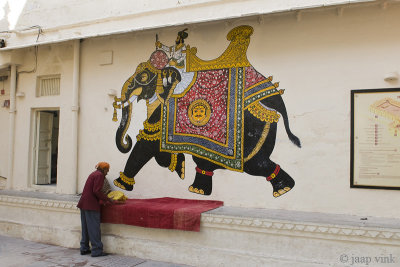 Colourful man at City Palace