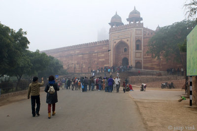 Visitors at Fatehpur Sikri Mosque