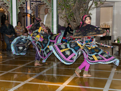 Music and dance performance at Lake Palace Hotel