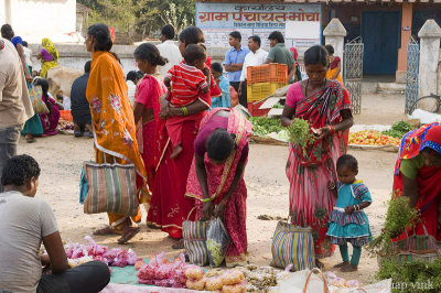 Customers at the Mocha Wednesday Market