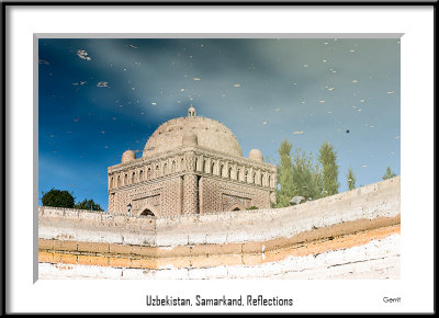 Uzbekistan, Samarkand, Shamanide Mausoleum, Reflections.jpg