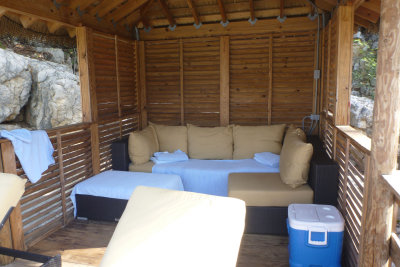 Inside of the cabana