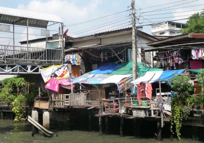 Houses beside klong (canal)