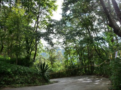 Steep road up to monastery near Ang Khang