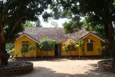 Mango-coloured house