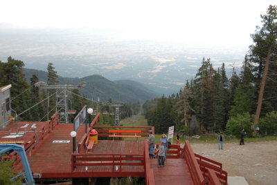 Looking east down the ski slope