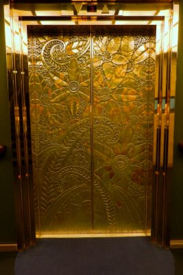 Very ornate elevator doors