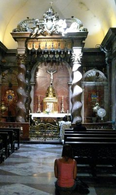 A private prayer room inside the cathedral