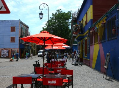 La Boca has many restaurants and they all looked very inviting