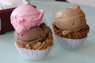 The ice cream at Volta Ice Cream Shop - mmmmm delicious!