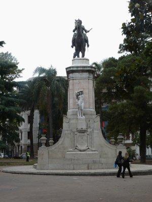 Statue of Montevideo's founder, Don Bruno Mauricio de Zabala in the Plaza Zabala 