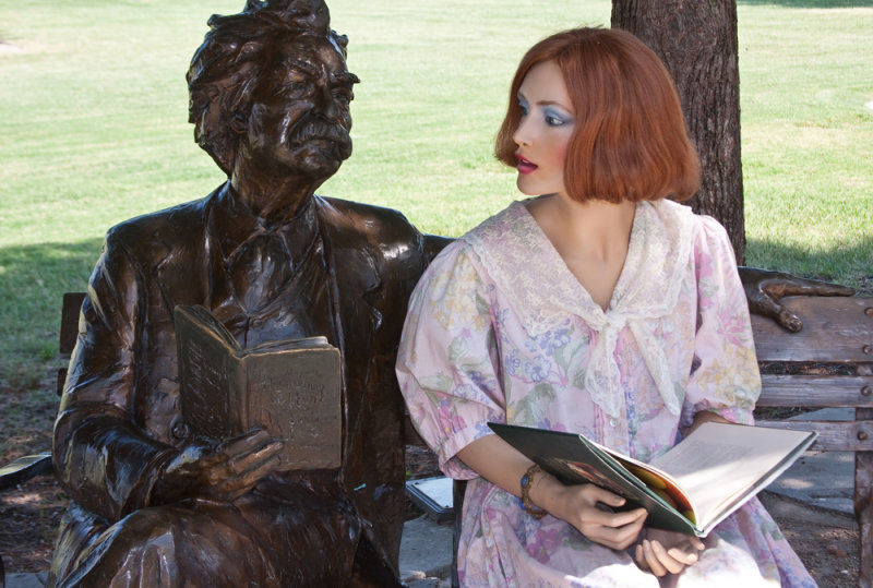 Lucy Reads with Mark Twain