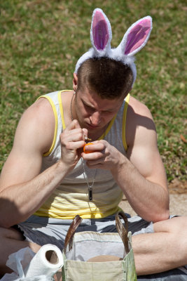 Easter Bunny Decorates Easter Eggs!
