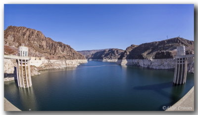 A 180 degree view of Lake Mead from...