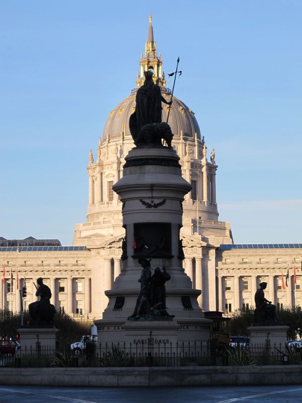 Civic Center Statues and City Hall