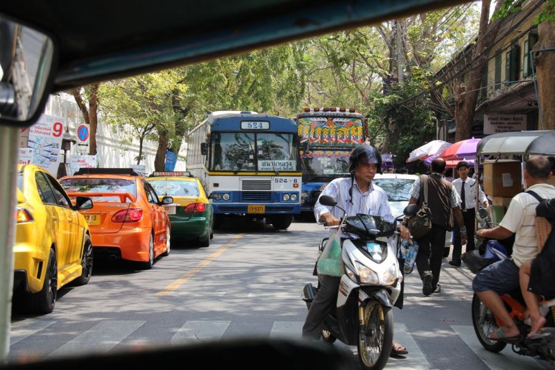 Tuk-tukking through the streets of Bangkok
