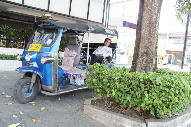 Napping Tuk Tuk Driver