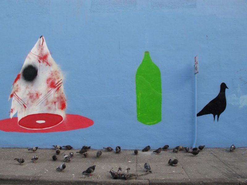 Ham, Bottle, Pigeon