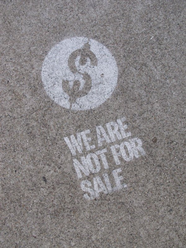 WE ARE NOT FOR SALE