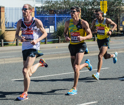 Elite Men Runners At Mile 4