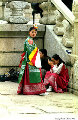 Preparing to pose with tourists