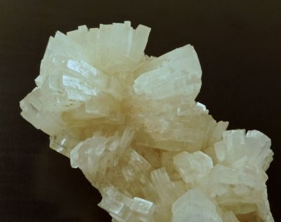 5 cm group of baryte crystals to 15 mm long. Justice Level, Whaw, Arkengarthdale, N Yorkshire