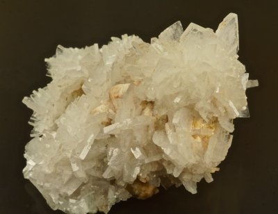 5 cm group of lustrous baryte crystals to 1 cm, Damrigg Mine, Arkengarthdale, North Yorkshire.