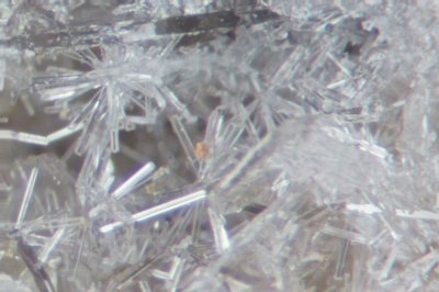 Mattheddleite (a rare lead nesosilicate) crystals with leadhillite, Roughton Gill, Caldbeck Fells, Cumbria.