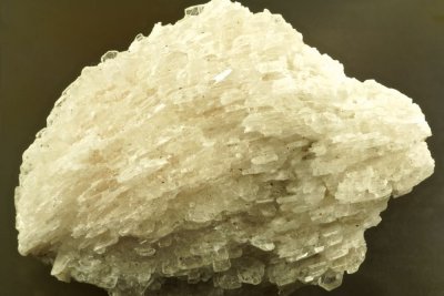 Barite cockscomb of transparent sharp crystals, 7 cm. Haggs Mine, Nentsberry, Alston, Cumbria.