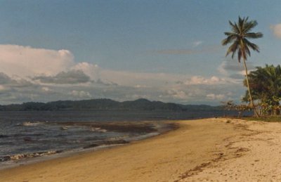 Cocobeach, northern Gabon. Fang country. The land to the north is Equatorial Guinea. 11/10/94.