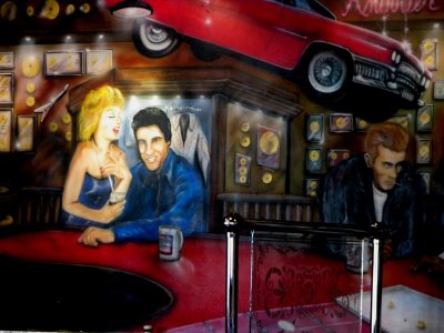 Mural inside  the Andover Diner