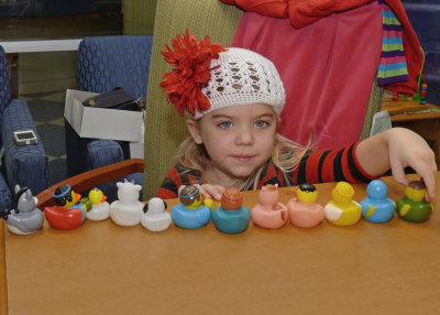 GRANDDAUGHTER ARWEN GETS HER DUCKS IN A ROW  -  ISO 200