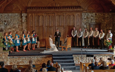 WEDDING AT THE GAITHER CHAPEL, ON THE CAMPUS OF MONTREAT COLLEGE  -  ISO 1600  -  AN IN-CAMERA HDR IMAGE