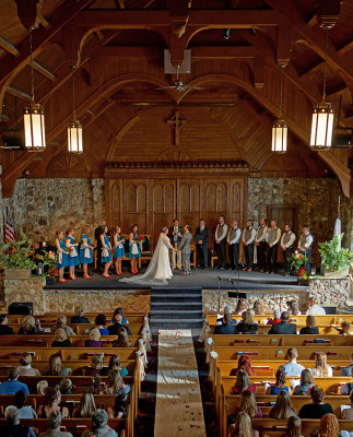 WEDDING AT THE GAITHER CHAPEL, ON THE CAMPUS OF MONTREAT COLLEGE  -  ISO 1600  -  AN IN-CAMERA HDR IMAGE                        