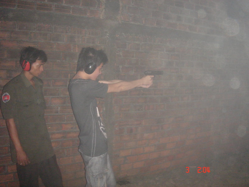with K54 pistol