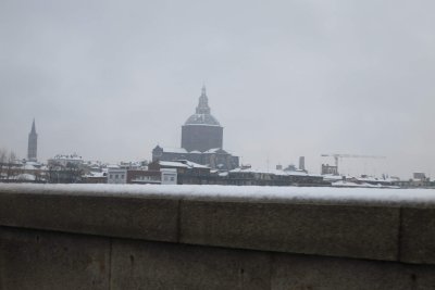 Pavia sotto la neve