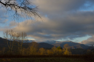 Morning Light and a Snowy Ridge