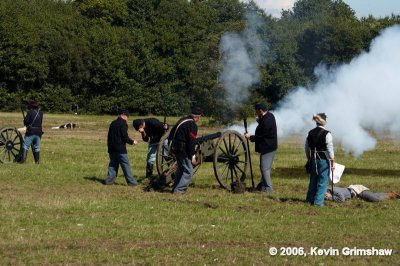 The Union Artillery opens fire