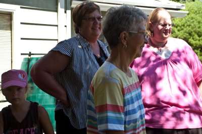 Mixed generations: Merissa & Grandma Mary, Avis, Jesse