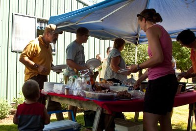 This is one of the reasons we gather -- the Robersons love to eat!