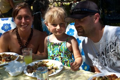 Amber, with fiance Doug, and Anna
