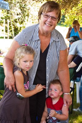 Grandma Mary with Merissa and Jensen