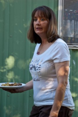 Looks like Jodi wasn't expecting me to take her picture.