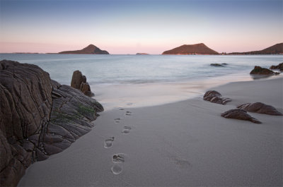 Footprints at Sunset, Shoal Bay
