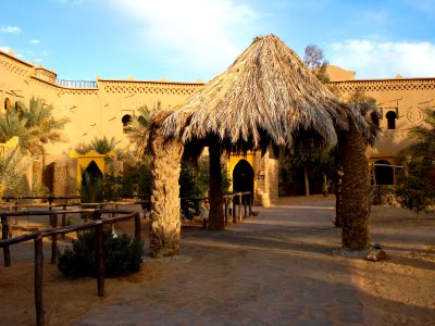 Hotel garden in Merzouga