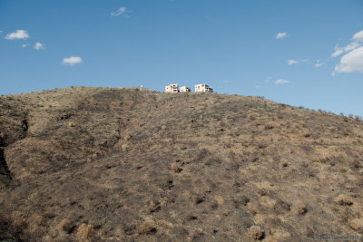 After the fire / houses on the hill