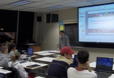 11.14.2005 | Guest Lecturing an MBA Class at Bryant University, Smithfield, RI  