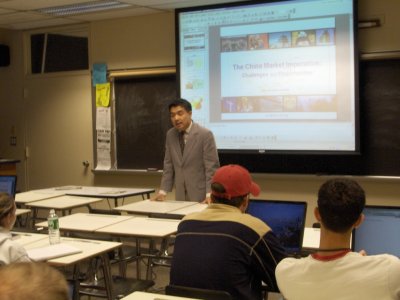 11.14.2005 | Guest Lecturing an MBA Class at Bryant University, Smithfield, RI  
