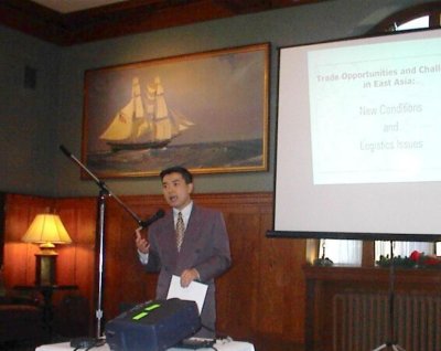 12.13.2002 | Speaking at RI World Affairs Council / Hope Club, Providence, RI 